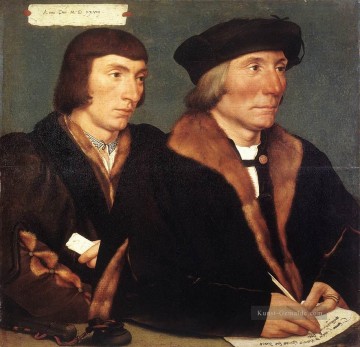  porträt - Doppel Porträt von Sir Thomas Godsalve und sein Sohn John Renaissance Hans Holbein der Jüngere